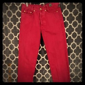 Women's Size 31 Red Vintage Versace Jeans